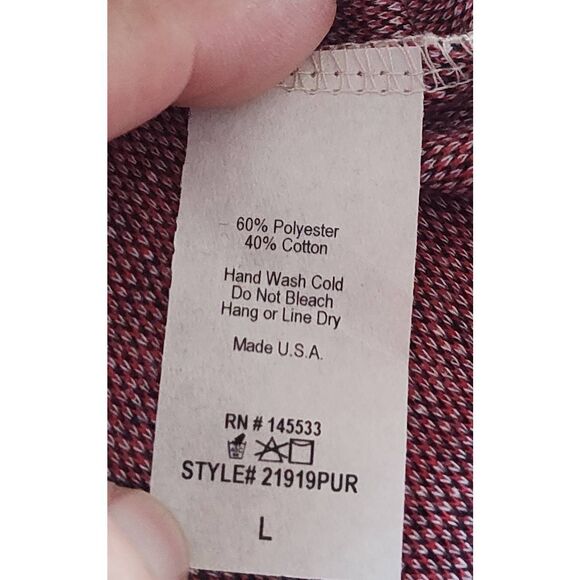 W5 Anthropologie Shirt Women's 3/4 Sleeve Kit Tweed Top Fringe Hem Size Large Zi - Picture 9 of 11